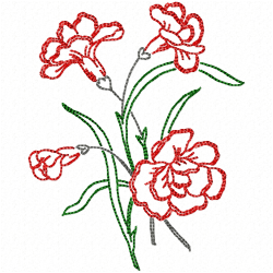 Flowers And Tree Embroidery Design 10